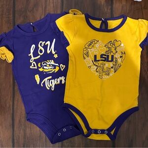 Baby Girl LSU Onsies